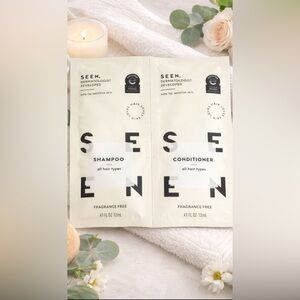 🦋 SEEN Fragrance-Free Shampoo & Conditioner (Dermatologist-Developed-12 ml each)